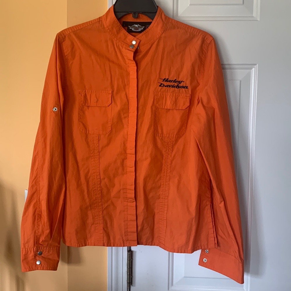 Women’s Harley Davidson long Sleeve Collarless shirt